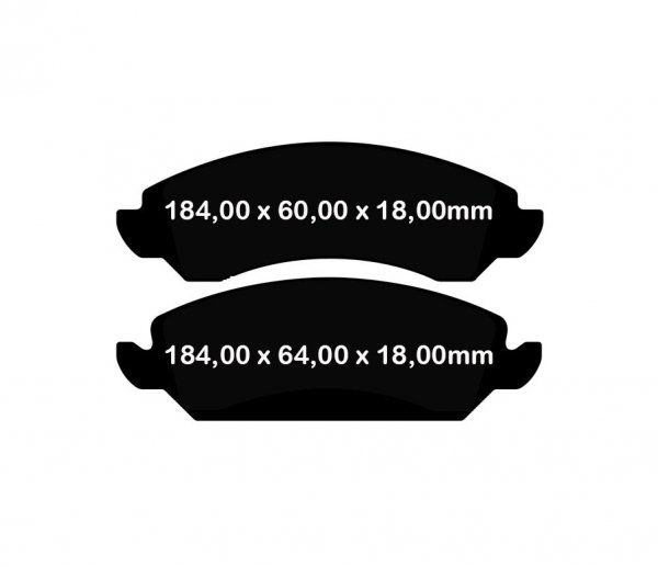 Przednie klocki YellowStuff + NACINANE tarcze hamulcowe 330mm EBC seria USR Chevrolet Avalanche 1500 2009-
