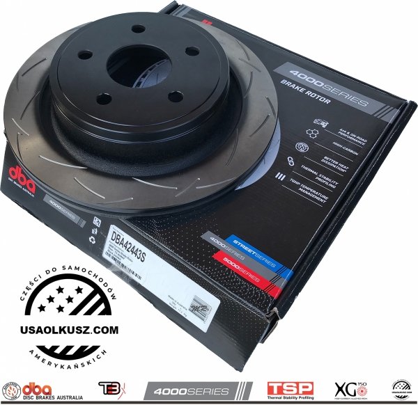 Tylna NACINANA tarcza hamulcowa DBA seria 4000 T3 RAM 1500