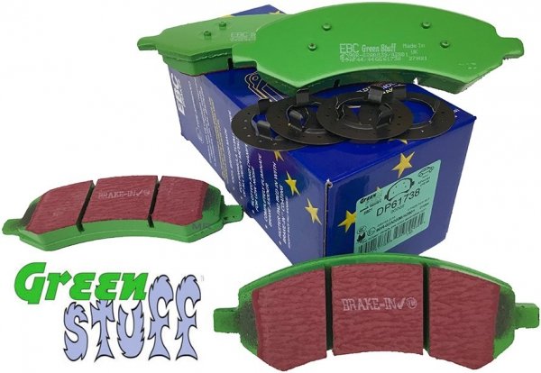 Przednie klocki hamulcowe EBC GreenStuff Dodge RAM 1500 Pickup 5 szpilek 2006-