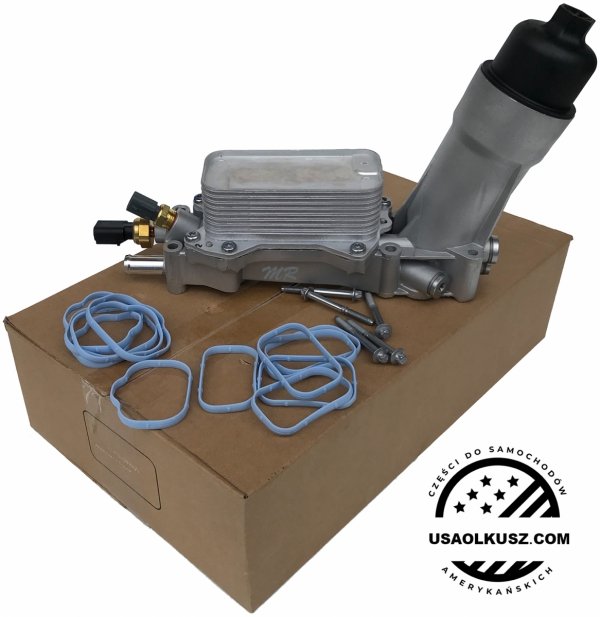 ALUMINIOWA obudowa filtra oleju z chłodnicą oraz czujnikami Jeep Cherokee KL 3,2 V6