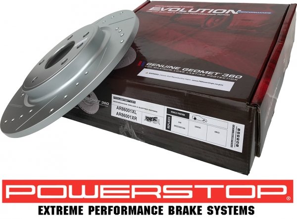 Tylne klocki Z23 + WIERCONE NACINANE tarcze hamulcowe POWERSTOP Chrysler Voyager 2020-