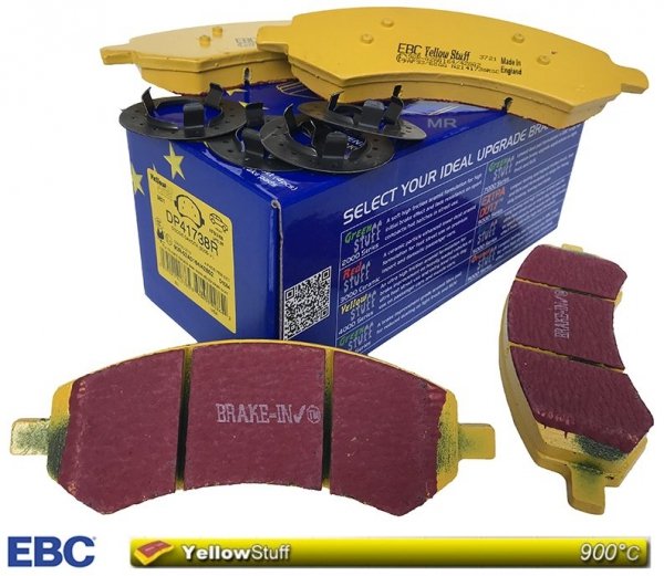 Przednie klocki YellowStuff + tarcze hamulcowe EBC seria PREMIUM Chrysler Aspen