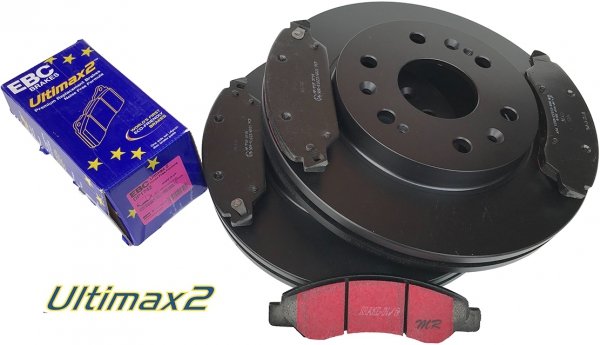 Przednie klocki Ultimax2 + tarcze hamulcowe 330mm EBC seria PREMIUM Chevrolet Tahoe 2007-2008