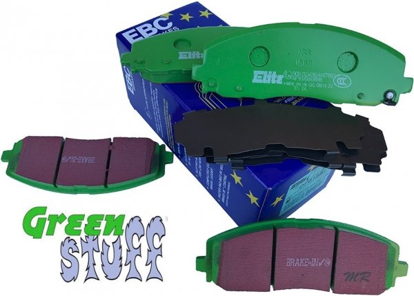 Przednie klocki GreenStuff + NAWIERCANE NACINANE tarcze hamulcowe 330mm EBC seria GD Chrysler Voyager Town Country 2012-2016