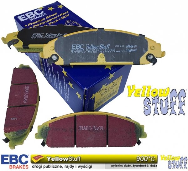 Przednie klocki YELLOWSTUFF + tarcze hamulcowe 345mm EBC seria USR Chrysler 300C