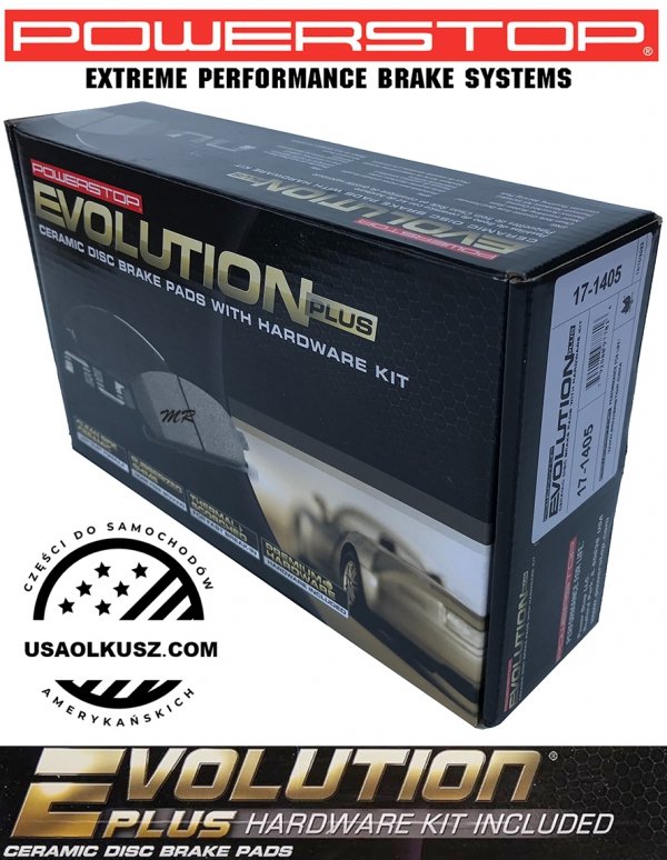 Klocki hamulcowe przednie z zestawem montażowym POWERSTOP Z17 EVOLUTION PLUS Chevrolet Corvette C7 2015-2019