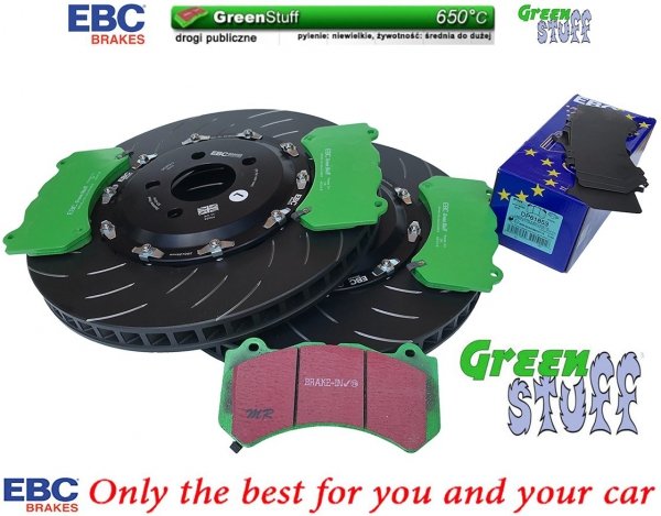 Przednie klocki GreenStuff + tarcze hamulcowe Dodge Challenger SRT Hellcat Demon -2020