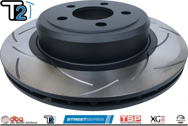 Tylne klocki + WENTYLOWANE tarcze hamulcowe 320mm DBA STREET SERIES T2 Lancia Thema