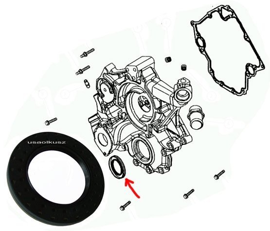 Uszczelniacz wału przód silnika MOPAR Dodge Durango 4,7 V8