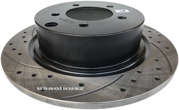 Tylna WIERCONA nacinana tarcza hamulcowa 302mm BLACK Chrysler Sebring 2007-