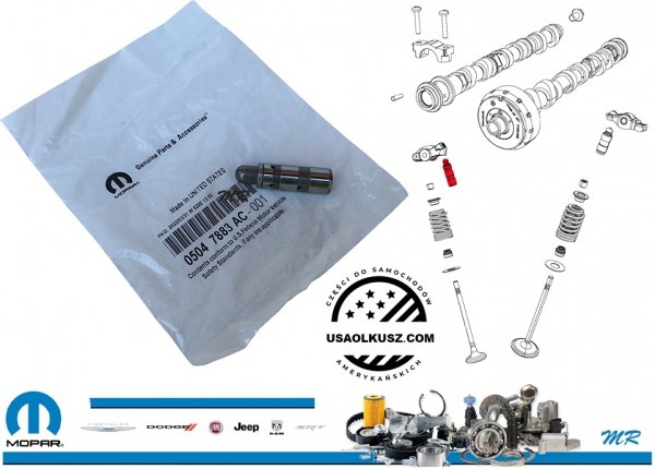Popychacz hydrauliczny zaworu ssącego MOPAR Chrysler Voyager 3,6 V6 2020-