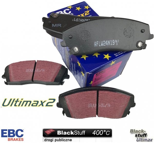 Przednie klocki Ultimax2 + tarcze hamulcowe 320mm EBC seria PREMIUM Dodge Charger RWD V6