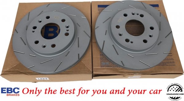 Przednie klocki Ultimax2 + NACINANE tarcze hamulcowe 330mm EBC seria USR Chevrolet Silverado 1500 2008-2019