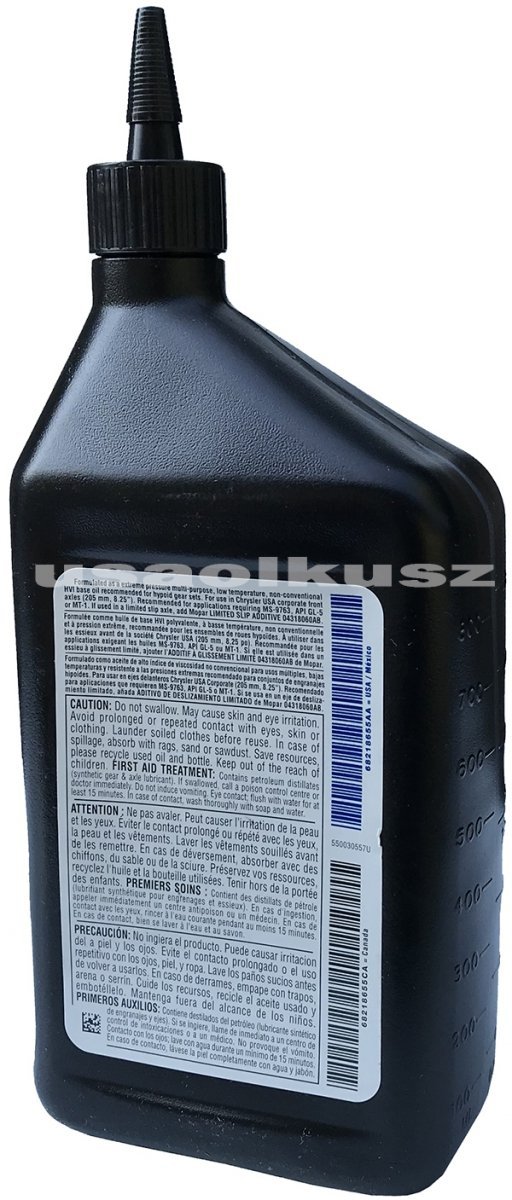 Oryginalny olej mostu 75W-90 GL-5 MOPAR MS-9763