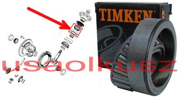 Łożysko wałka ataku pinion OUTER mostu GMC Sonoma 1991-2004
