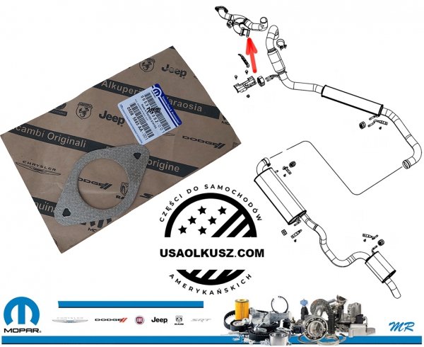 Uszczelka układu wydechowego Chrysler Sebring 2,7 V6 2007-2010