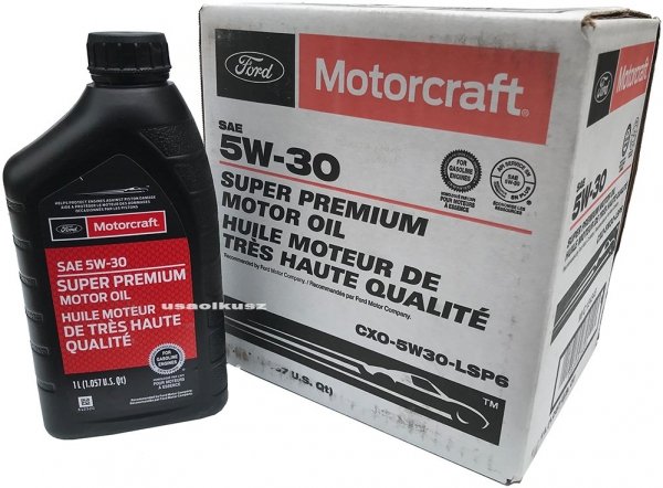Oryginalny filtr oraz syntetyczny olej silnikowy Motorcraft 5W30 Ford F-150 3,5 V6 2011-