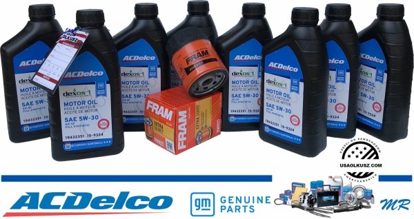 Filtr FRAM + olej ACDelco 5W30 Cadillac DTS 4,6 V8