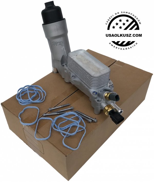 ALUMINIOWA obudowa filtra oleju z chłodnicą oraz czujnikami Jeep Wrangler 3,6 V6