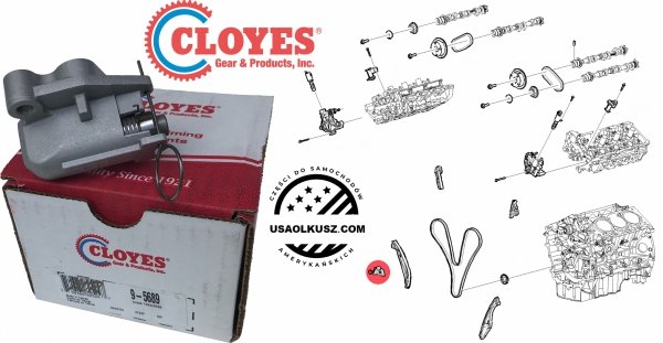 Napinacz hydrauliczny głównego łańcucha rozrządu silnika Lincoln Continental 3,7 V6