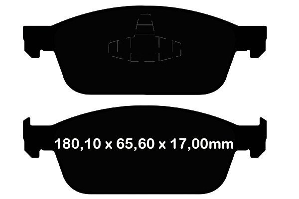 Przednie CERAMICZNE klocki RedStuff + NAWIERCANE NACINANE tarcze hamulcowe 320mm EBC seria GD Ford Escape AWD 2013-