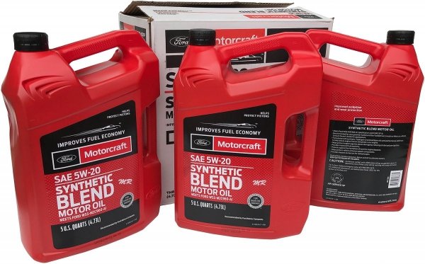 Karton oleju silnikowego Motorcraft 5W20 SYNTHETIC BLEND MOTOR OIL Ford Lincoln Mercury