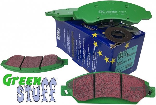 Przednie klocki GreenStuff + tarcze hamulcowe 330mm EBC seria PREMIUM Cadillac Escalade AWD 2007-2008