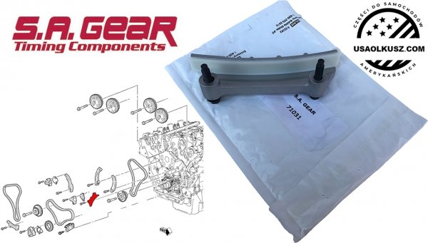 Prowadnica lewego łańcucha wałka rozrządu silnika Pontiac Torrent 3,6 V6 2008-2009