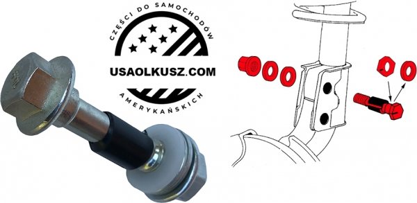 Śruba regulacji kąta pochylenia koła mimośród 14mm  Fiat Freemont