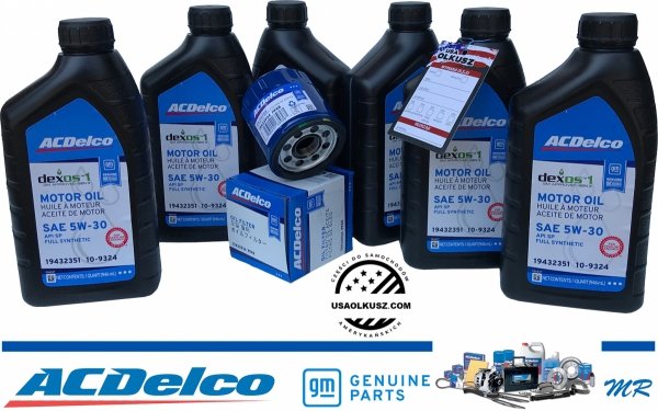 Filtr + olej ACDelco 5W30 Pontiac Torrent 3,6 V6