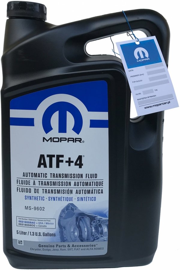 Olej automatycznej skrzyni biegów MOPAR ATF+4 MS-9602 5,0l Chrysler
