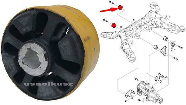 Tuleja mocowania tylnego mostu tylna Ford Explorer 2013-2019