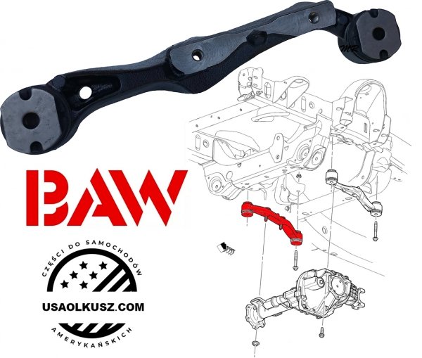 Wspornik mocowanie przedniego mostu prawe Chevrolet Tahoe 2007-2019