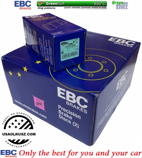 Przednie klocki GreenStuff + tarcze hamulcowe 330mm EBC seria PREMIUM Chevrolet Tahoe 2009-2020