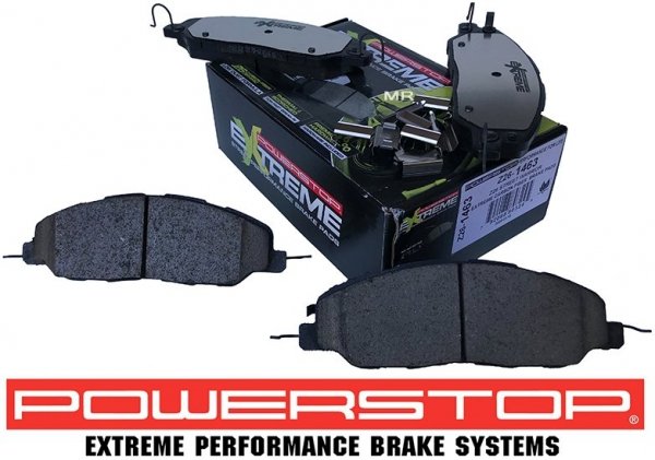 Przednie klocki Z26 + WIERCONE tarcze hamulcowe 293mm POWERSTOP Ford Mustang 2005-2010