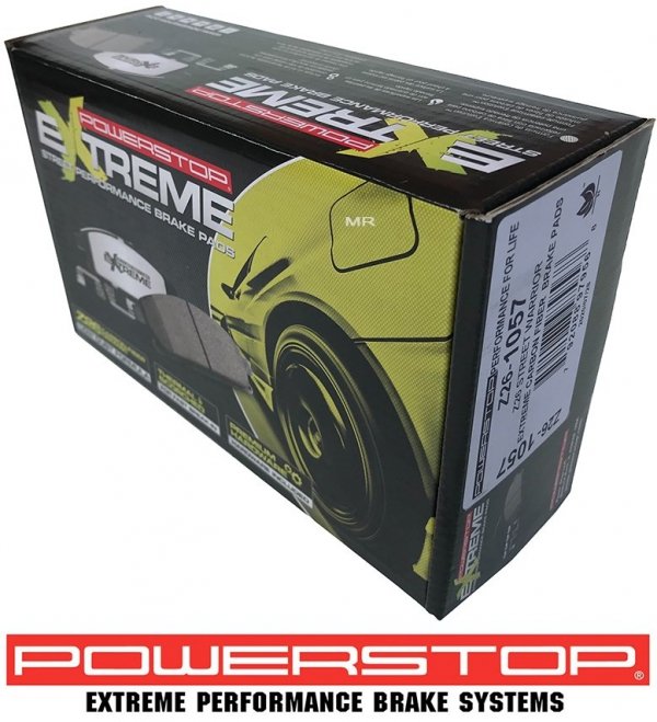 Tylne klocki + WIERCONE wentylowane tarcze hamulcowe POWERSTOP Chrysler 300C