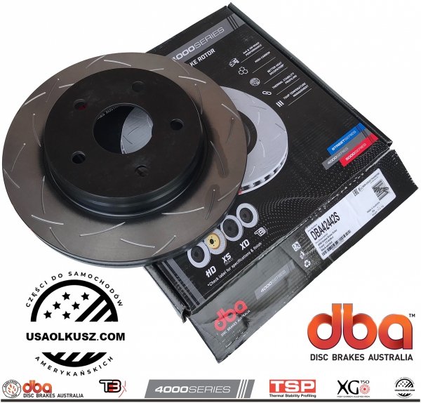 Przednia NACINANA tarcza hamulcowa DBA seria 4000 T3 Dodge RAM 1500 336mm 5 szpilek 2002- 