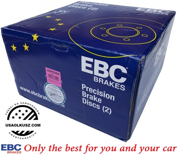 Przednia NACINANA tarcza hamulcowa EBC seria USR GMC Sierra -2007