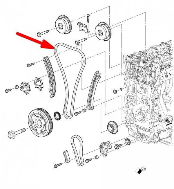 Łańcuch rozrządu Chevrolet Malibu L4 2013-2020