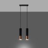 Lampa wisząca LOOPEZ 2 czarny/miedź