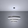 Żyrandol RIO 3 55/78/110 czarny LED 4000K