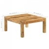 Stolik kawowy z litego drewna mango, 80 x 80 x 40 cm