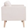 Sofa 3-osobowa, materiałowa, kremowa