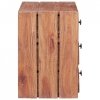 Szafka nocna, 3 szuflady, 35x25x35 cm, lite drewno z mahoniowe