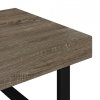 Stolik kawowy, szaro-czarny, 120x60x40 cm, MDF i żelazo