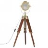 Lampa podłogowa na trójnogu, lite drewno mango, 69 cm