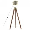 Lampa podłogowa na trójnogu, lite drewno mango, 97 cm