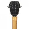 Lampa podłogowa na trójnogu, czarno-złota, drewno, 141 cm