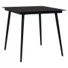 5-częściowy zestaw mebli ogrodowych, czarny, rattan PVC