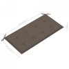Ławka ogrodowa z poduszką taupe, 112 cm, lite drewno tekowe